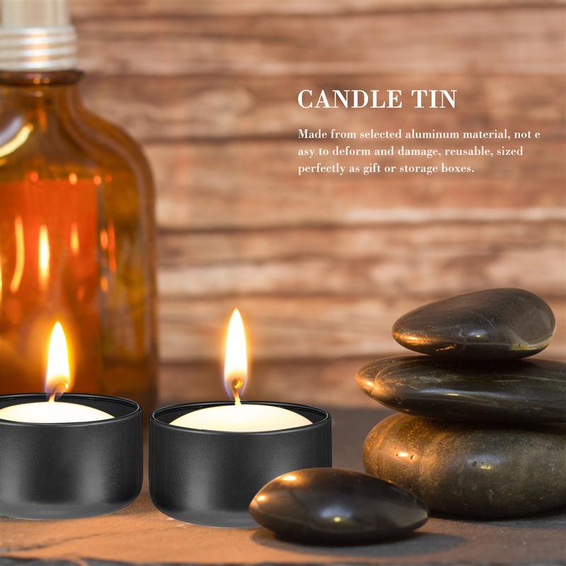 12 pz casa fai da te candela latta rotonda metallo caramelle scatole contenitori di candele candela fai da te tariffa barattoli vuoti con coperchi artigianato d'arte forniture