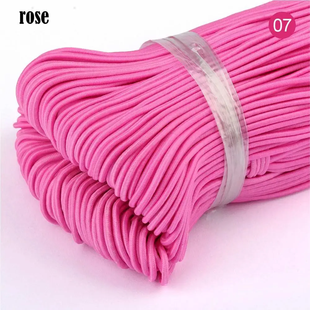 1,5 mm kleurrijke hoog-elastische ronde elastische band ronde elastische touw rubberen band elastische spandex band trim DIY naaien accessoires: Antique Zinc / 1.5m