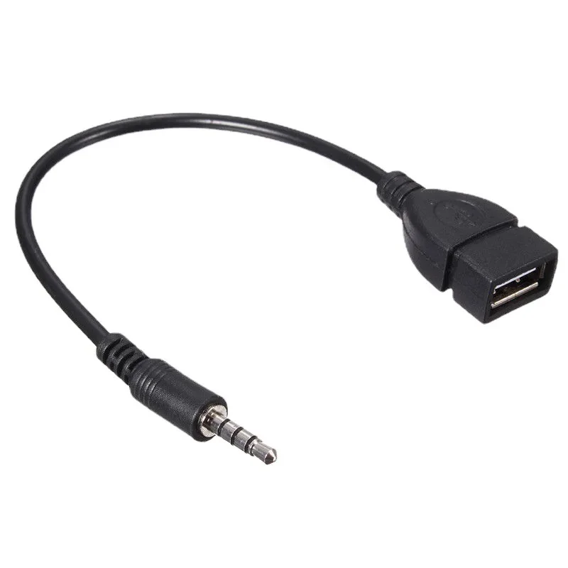 Jack 3.5 AUX Audio Plug To USB 2.0 Converter Aux Cable Cord For Car MP3 Speaker U Disk USB flash drive OTG Converter: Default Title