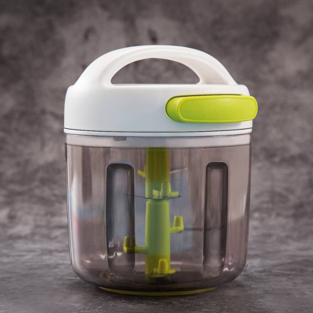 Vegetabilisk frukt twist shredder manuell köttkvarn chopper vitlökskärare multifunktionell hög hastighet: Jag är vit