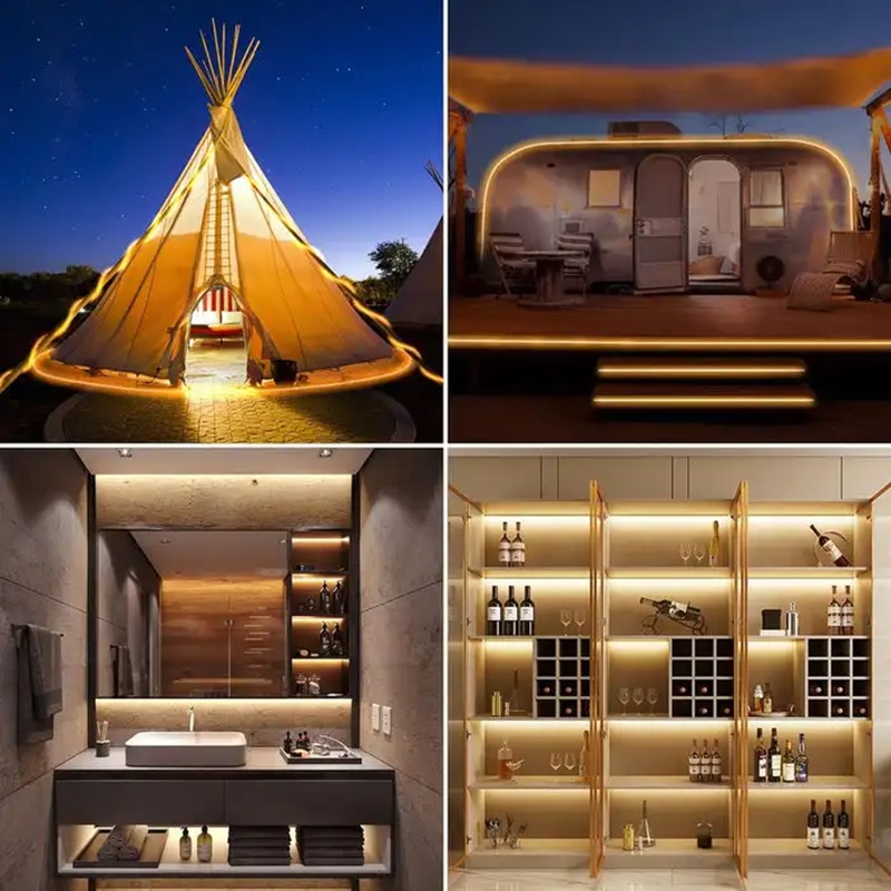 5M Cob Led Strip Cri90 Free Cutting 12V 24V 3mm 5mm 8mm Self-adhesive Led Strip Light