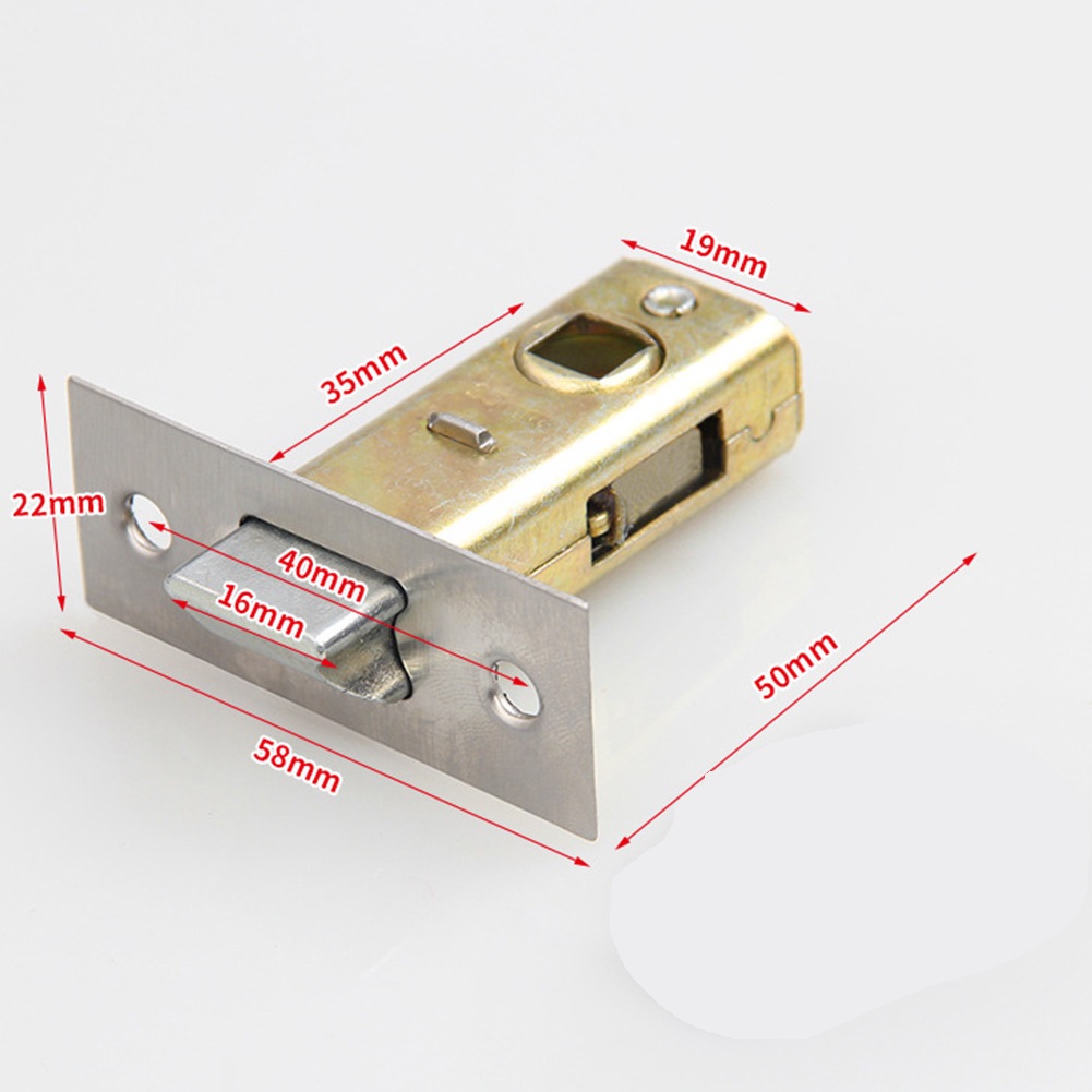 Mortice Door Tubular Latch Internal Bolt Facility Sprung Catch Flat 30mm 35mm 40mm 45mm For Internal Doors Lock Mechanisms: Silver