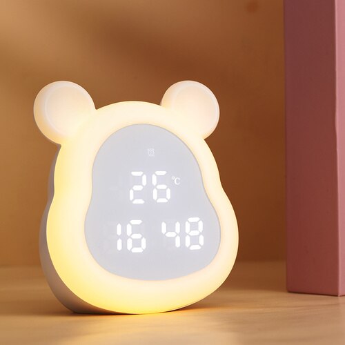 LCD Display Desktop Digital Clock Calendar Electronic LED Alarm Clock Bedside Relogio De Mesa Electronic Gadgets BF50DC: Charge alarm clock