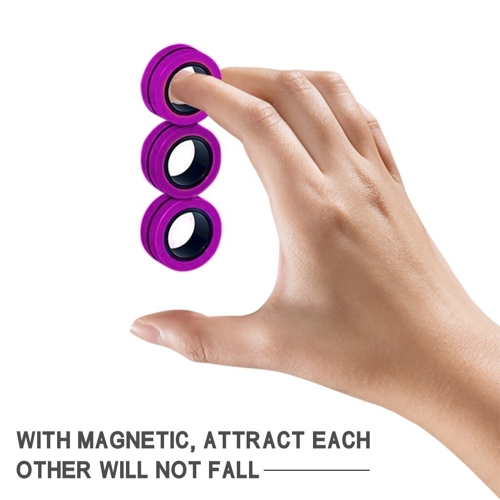 Funny Fidget Spinner Magnetic Bracelet Ring Unzip Toy Magic Ring Props Tools Anti Stress Figet Toys Stress Child Toys Relief#gm