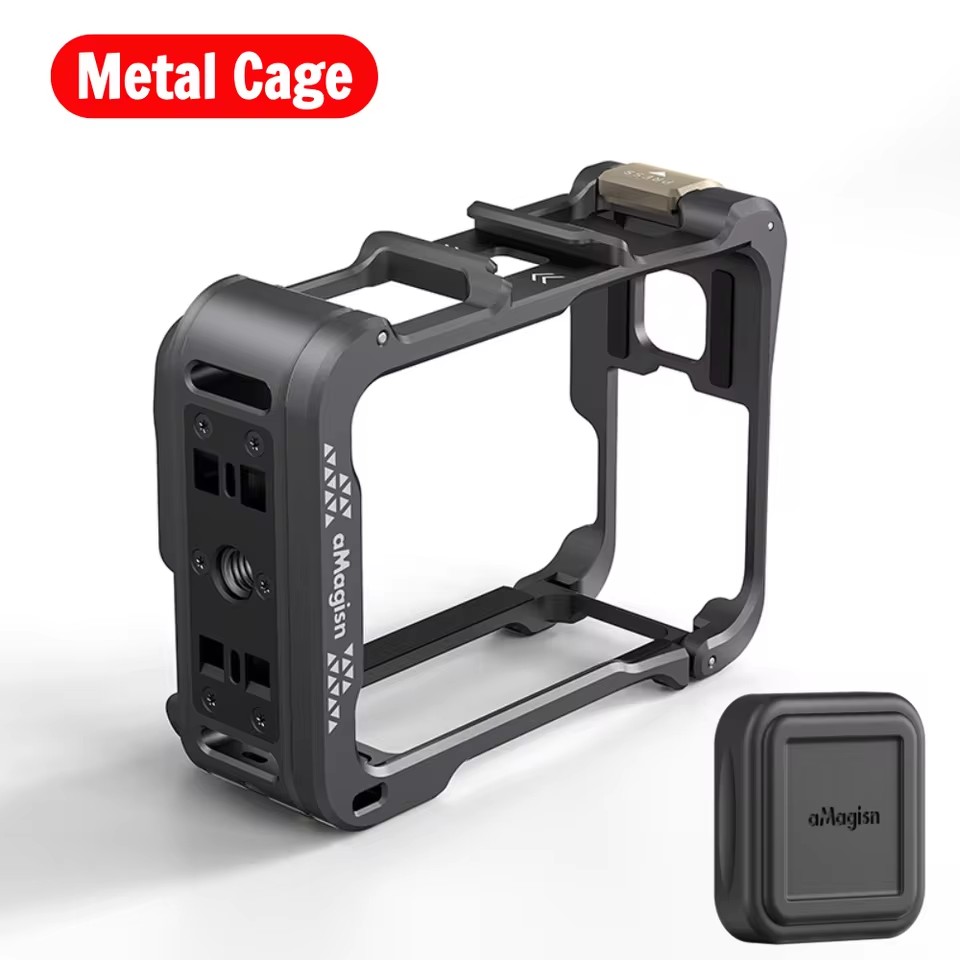 PULUZ Metal Cage For Insta360 X3 Protective Cage Rig Frame &Lens