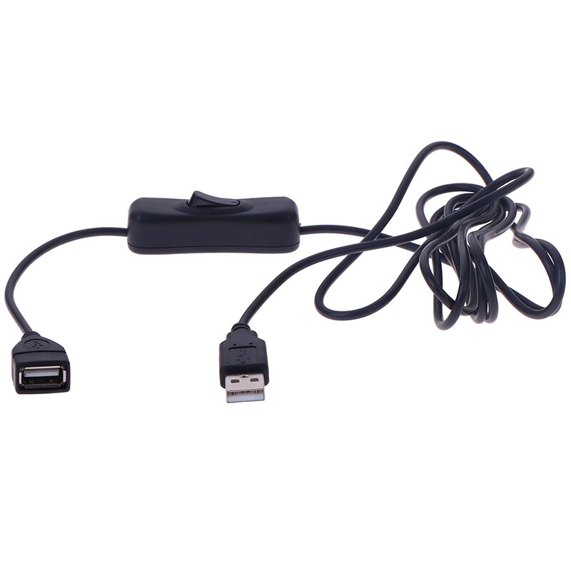 MECCANIXITY Câble USB avec interrupteur marche/arrêt, USB mâle vers femelle 50 cm, noir, pour lampe de bureau LED, bande LED