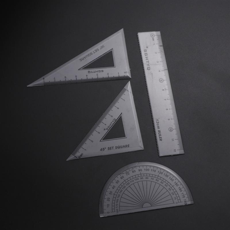 Compasses Set Geometry Drawing Tool with Protractor Divider Ruler Pencil Lead Eraser Math Set Drafting Kit