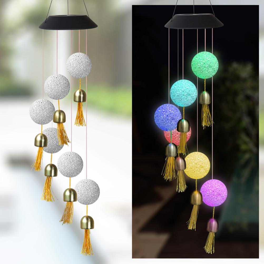 Led Solar Wind Chime Crystal Ball Waterdichte Outdoor Patio Licht Met Bells 7 Kleur Veranderende Windgong Voor Tuin Yard decor: picture stlye 4