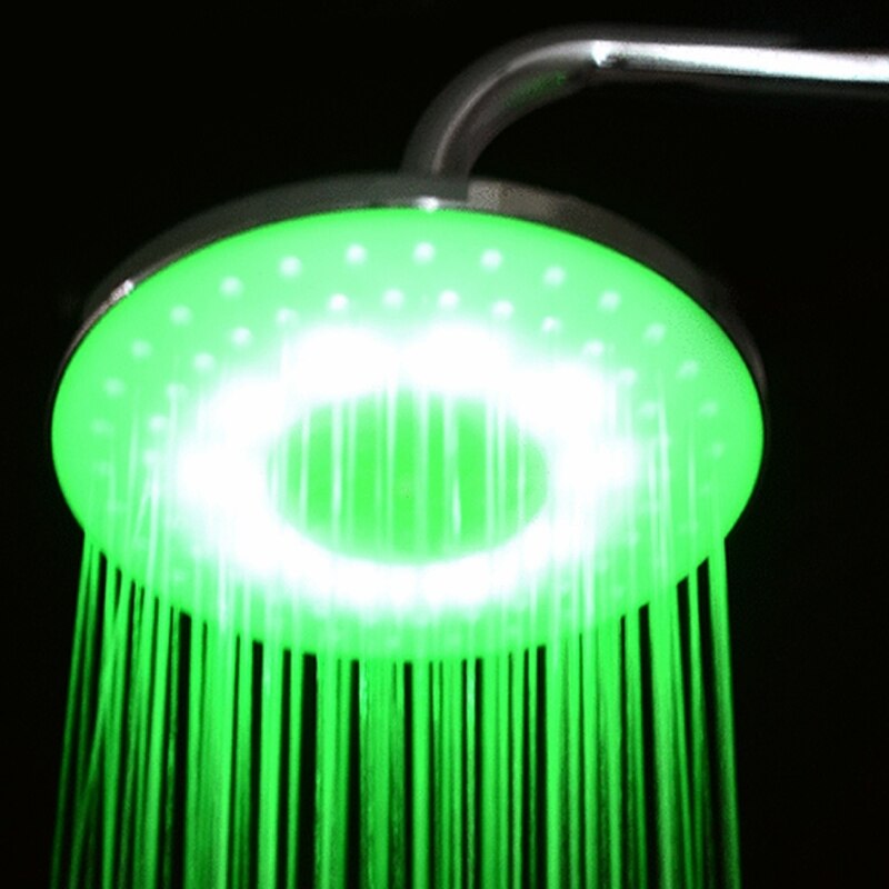 8\ "tommers rgb led lys rundt rustfritt stål nedbør dusjhode au