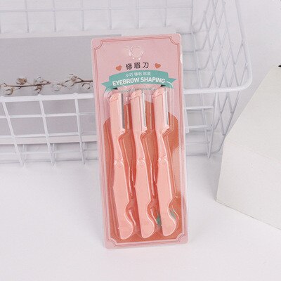 3 Stks/set Vouwen Wenkbrauw Trimmer Wenkbrauw Schaar Voor Beginners Veiligheid Schrapen Wenkbrauw Scheermes Schoonheid Dermaplaning Gereedschap: as shown