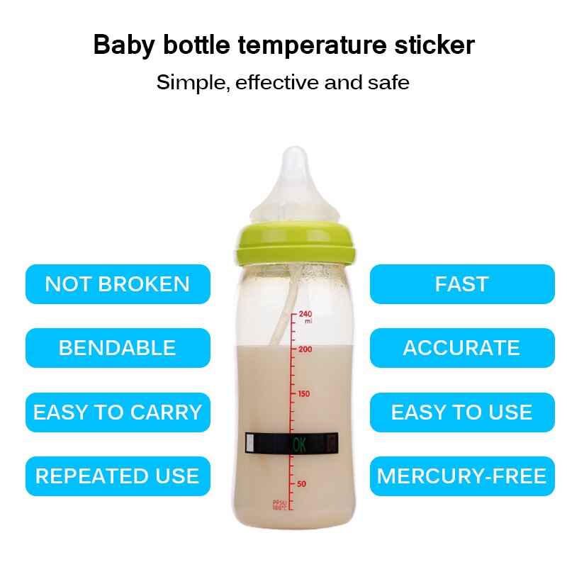 Baby Flasche Temperatur Tester Aufkleber Baby Flasche Temperatur Tester Aufkleber Kleinkind Sicherheit Temperatur Messung Karte