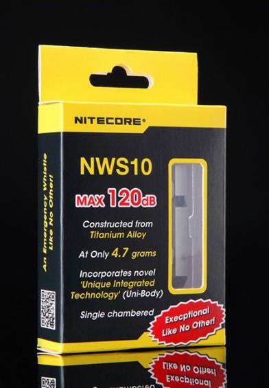 Nitecore NWS10 NWS20 titane sifflet d'urgence collier pendentif extérieur 120dB avec porte-clés +: Default Title
