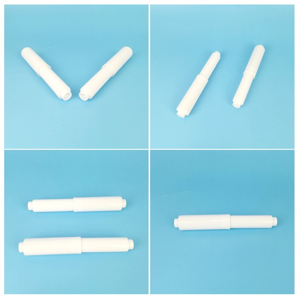 5Pcs Roller Fit-All Style Plastic-Spring Loaded White Roller Bathroom Paper Holder Replacement(White)