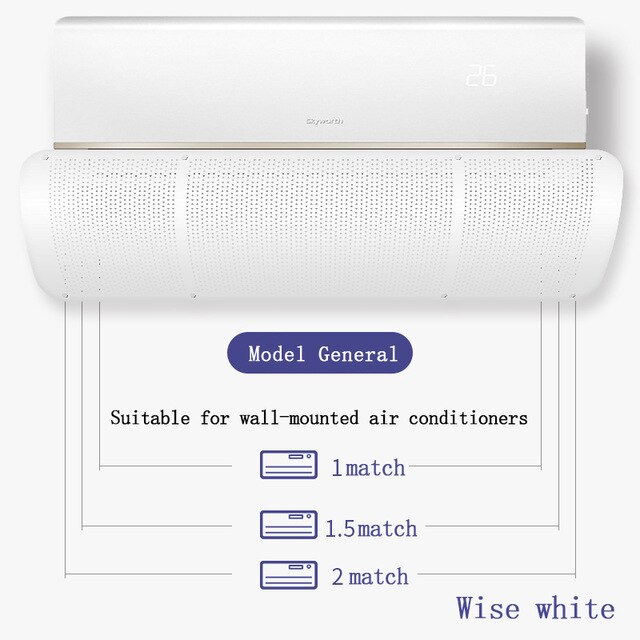 Airconditioning Cover Wind Deflector Voorruit Verstelbare Airconditioner Gereedschap Air Baffle Schild Thuis Woonkamer Accessoires: Wise white