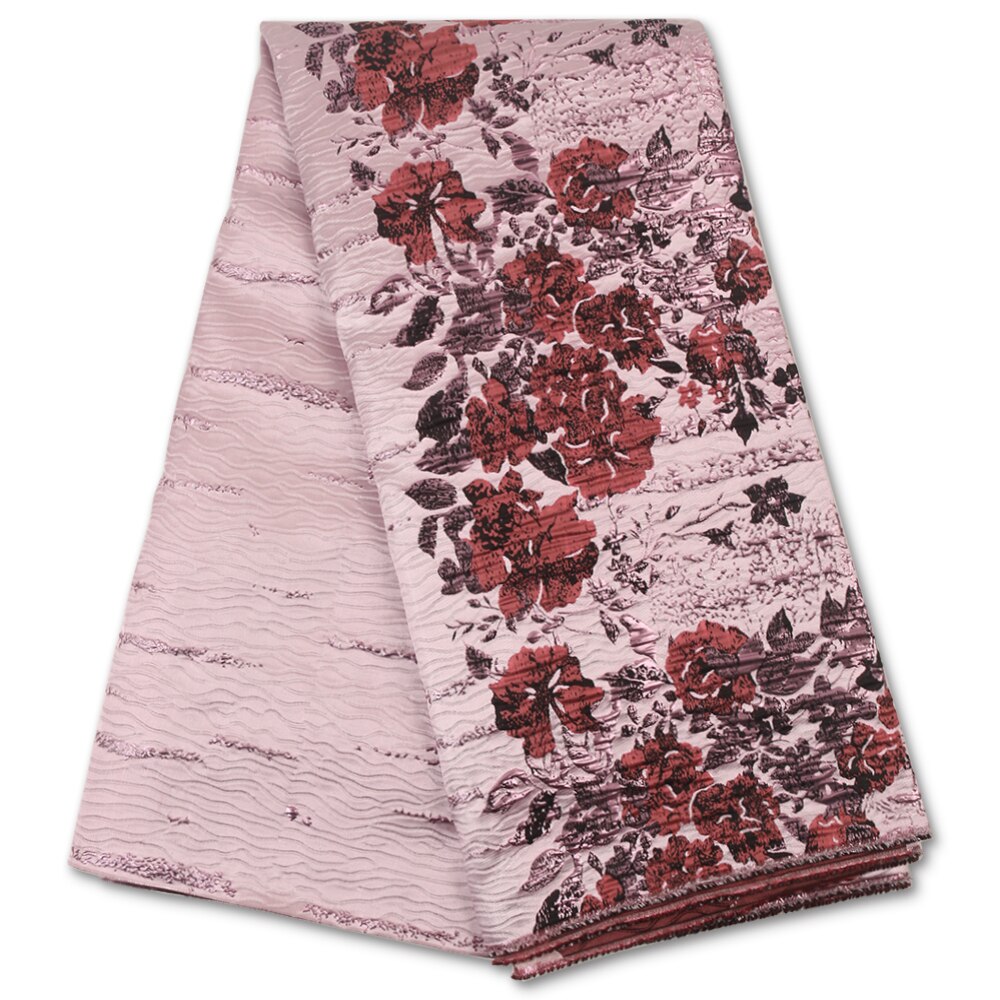 Latest Jacquard Brocade Lace Fabric Top Selling African Lace Fabric Brocade Fabric For Nigerian Wedding Party Sewing YA3818B-4: Picture 7