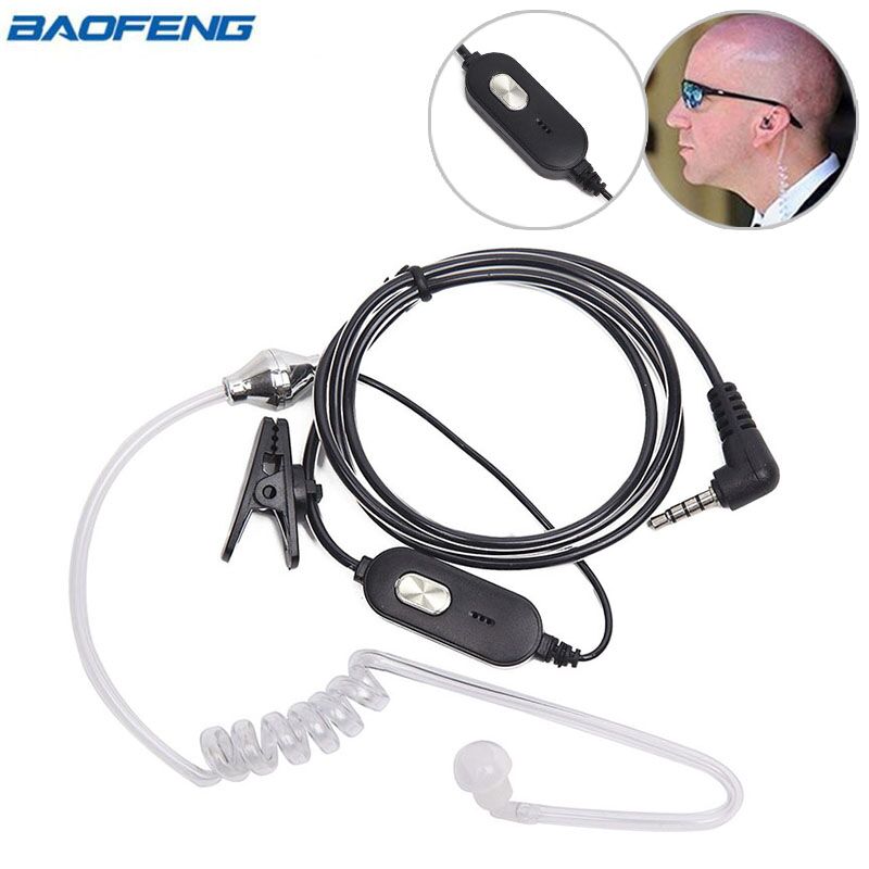 Baofeng BF-T1 PTT micro Air acoustique Tube écouteur casque pour Baofeng BF T1 BF-T8 UV-3R + UV-3R Plus talkie-walkie Mini Radio