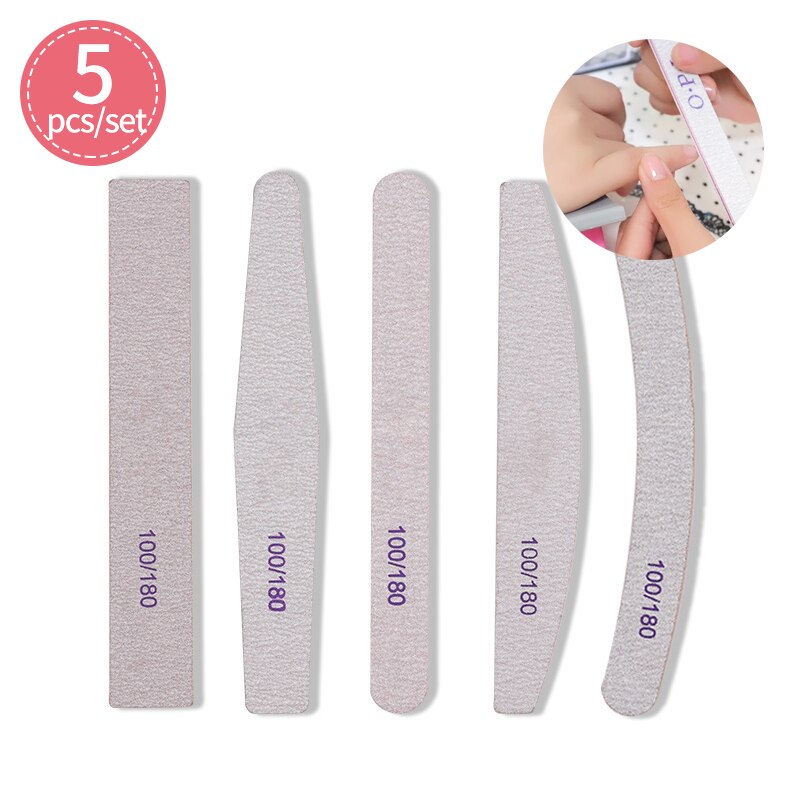 Nail File Nail Buffer 100/180 Sandpaper Nails Sanding Blocks Grinding Polishing Pedicure Manicure Care Nail Tools: M391 style 6