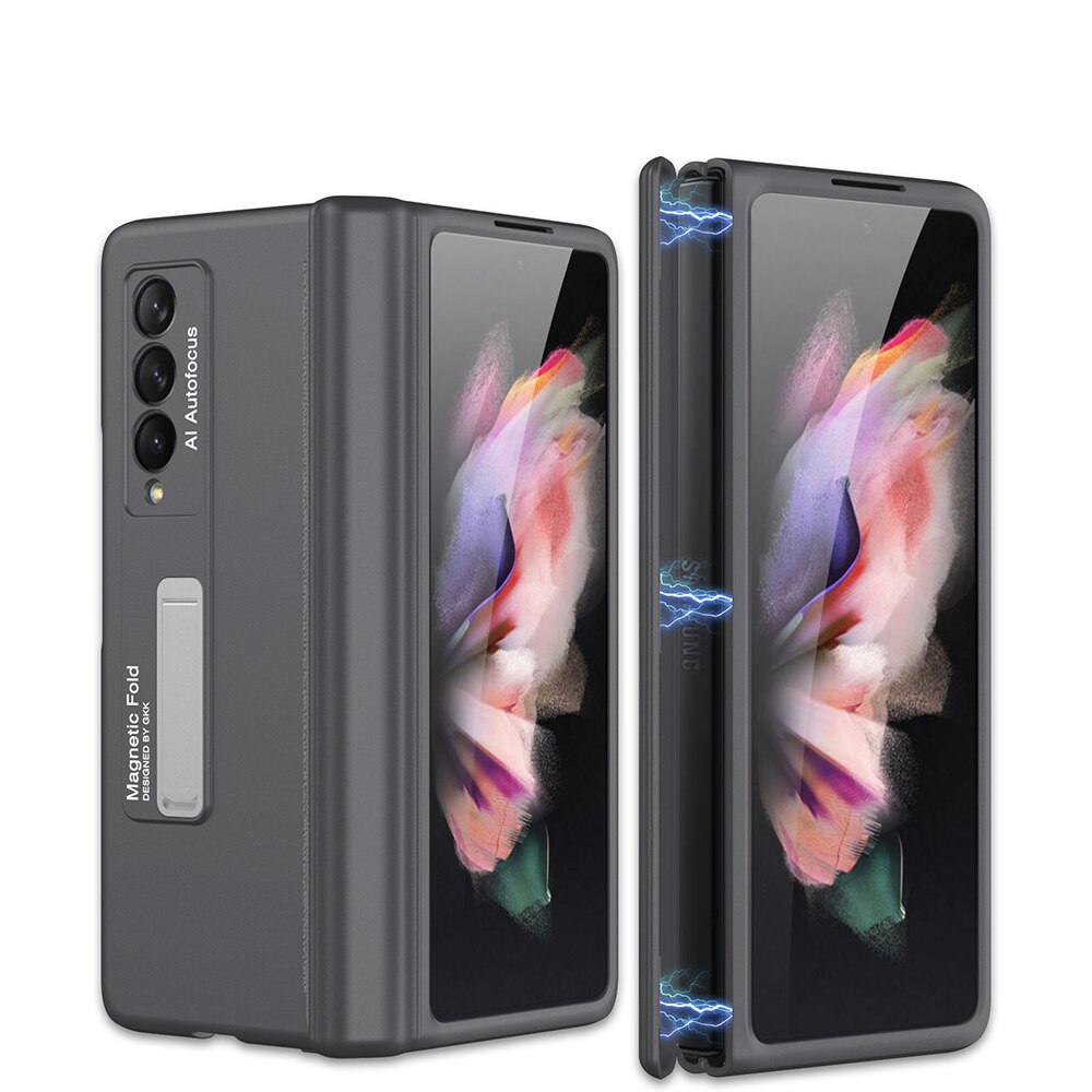 Gkk Magnetische Frame Plastic Case Voor Samsung Galaxy Z Vouw 2 3 5G Stand Alle-Inbegrepen Hard Cover voor Samsung Z Vouw 2 3 5G Case: Galaxy Z Fold 2 5G / Color 1