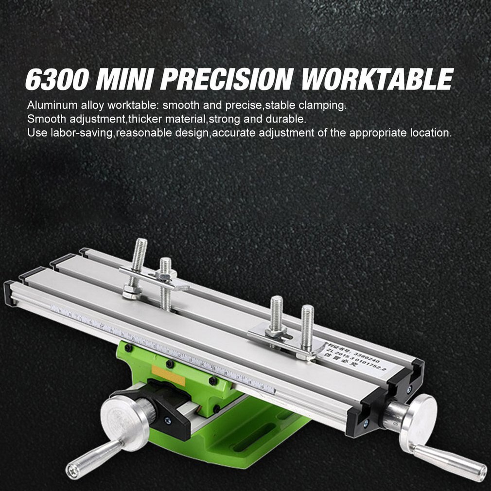 Mini Mesa de Trabajo multifunción de precisión 6300, tornillo de banco, accesorio de taladro, fresadora, mesa de coordinación de ajuste del eje X Y