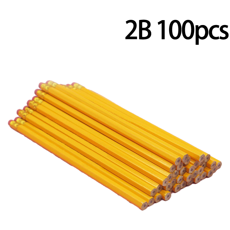 50-150 Stck Gelb Bleistift Mit Radiergummi Spitze HB/2B Bleistift Skizzieren Und Zeichnen Bleistift Lernen Schreibwaren Stift Schüler Schreiben Stift: verrotten