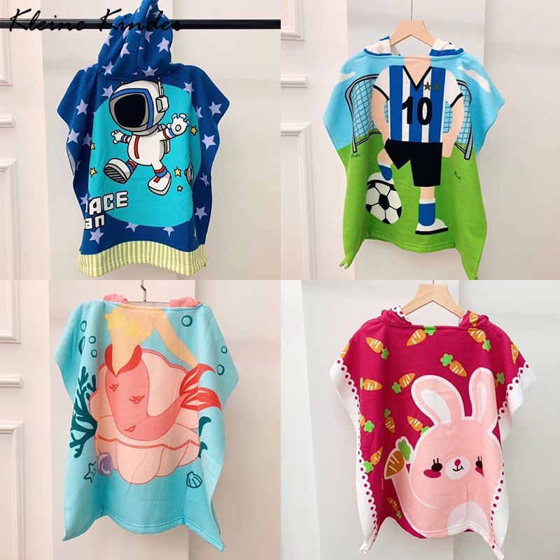 Handtuch Poncho für freundlicher Mikrofaser Bademantel freundlicher Surfen Schwimmbad Strand Ändern Kleid Mädchen Jungen Schnell Trocken Baden Schwimmen Handtücher