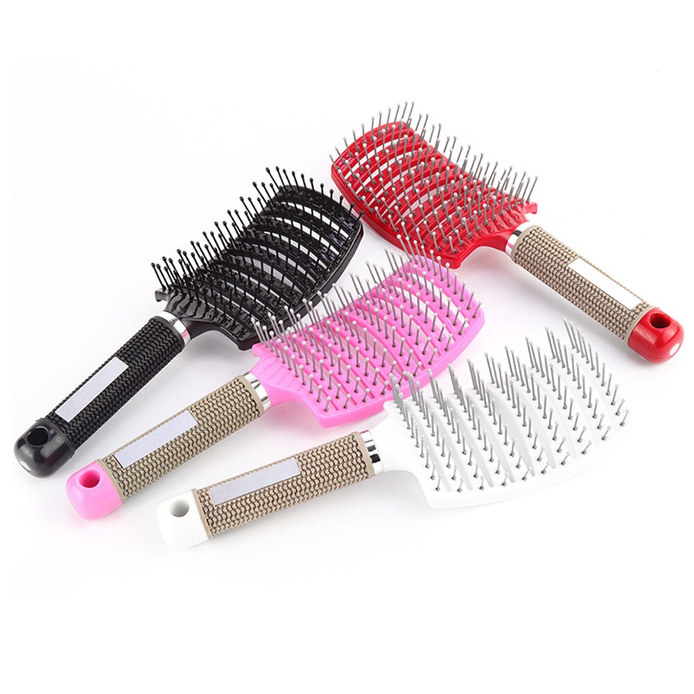 Salon Haarbürste Massager Haar Kamm Frauen Männer Friseur Styling Werkzeug Kopfhaut Tragbare Friseur Gebogene Locken Kamm