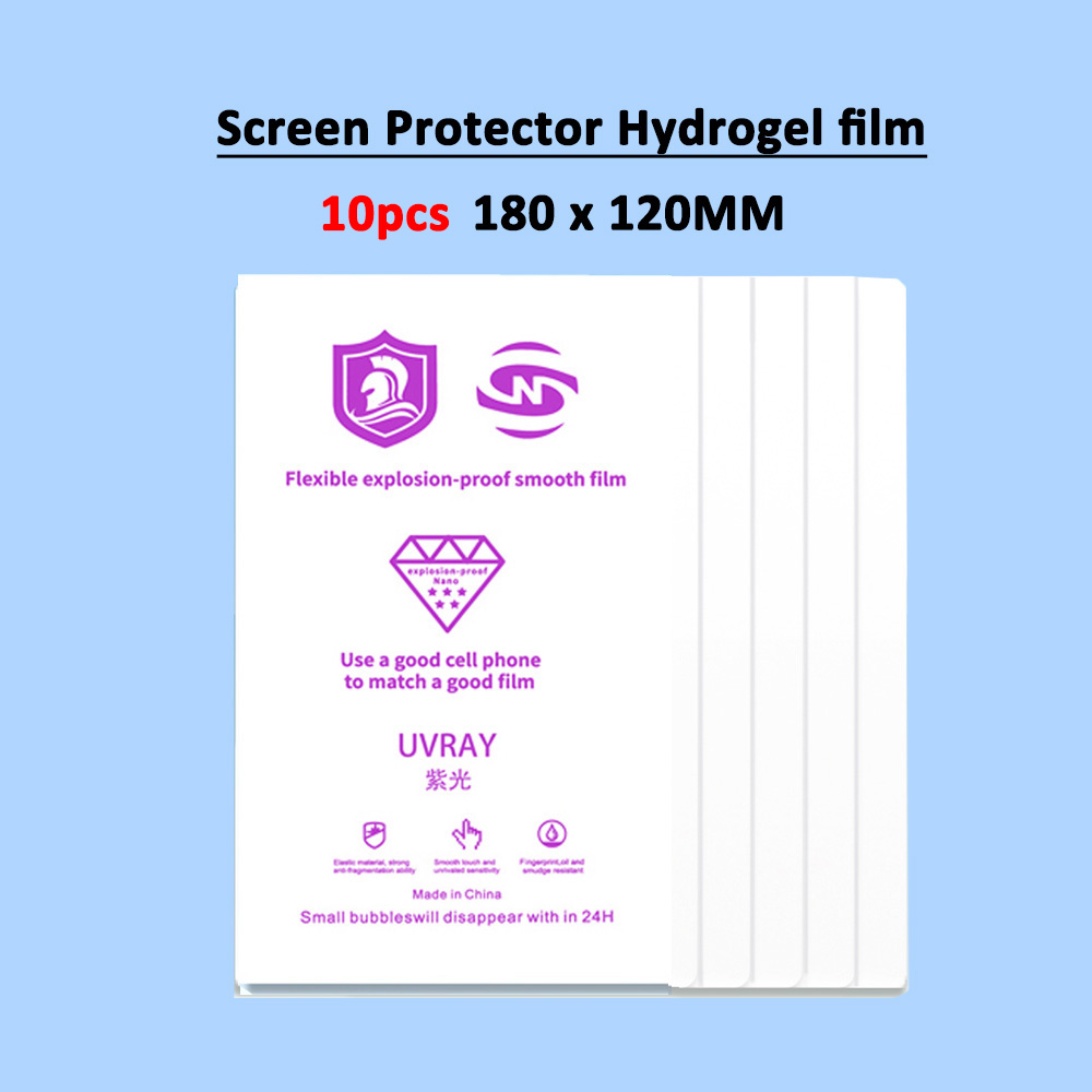 10Pcs TPU Soft Self-Healing Film Phone Screen Protector Flexible Hydrogel Sheet For Hydraulic Movies Cutting Machine Plotter