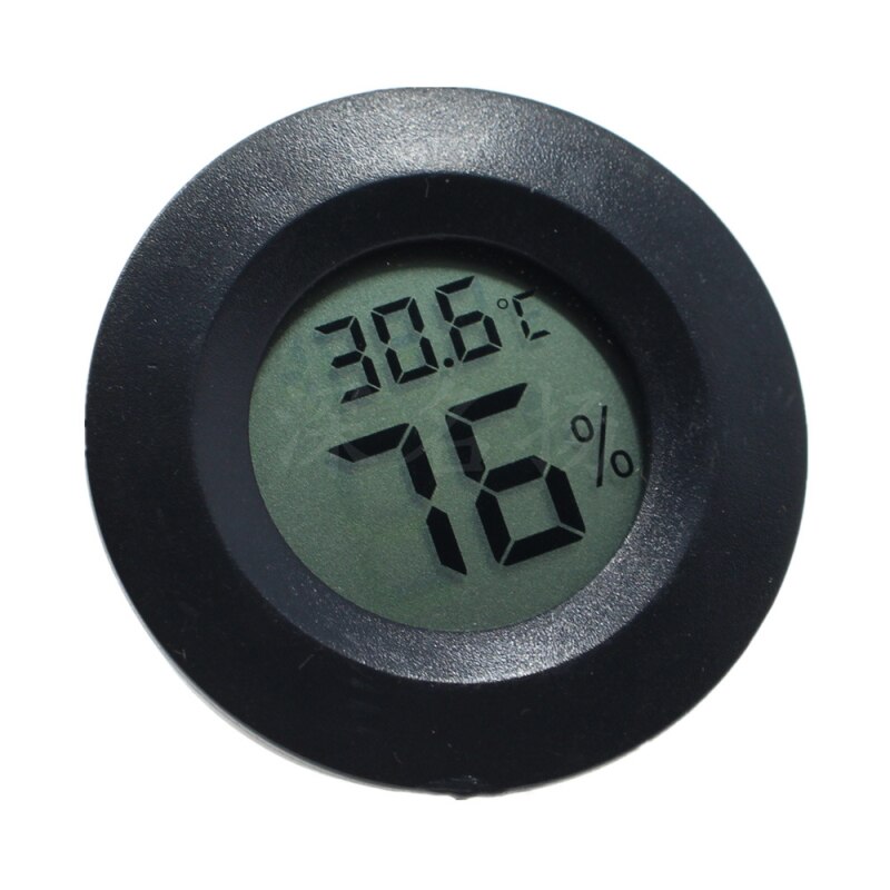 Mini digital termômetro higrômetro temperatura e umidade indoor display lcd casa sensor de computador sala higrômetro medidor: Black