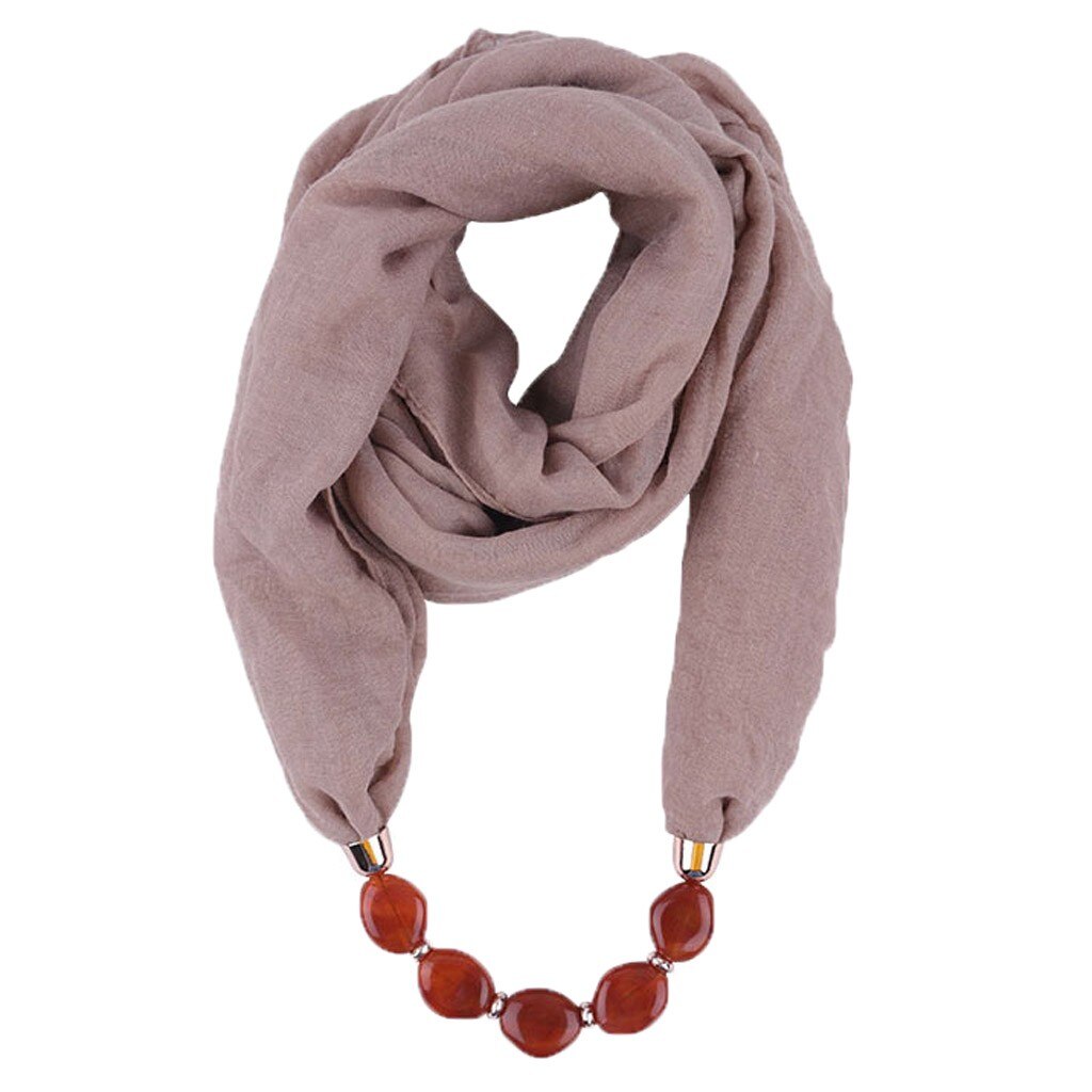 Vrouwen Katoen Linnen Ketting Hanger Sjaal Etnische Stijl Zachte Ketting Sjaals Katoen Linnen Shawl Sjaal Accessoires: C