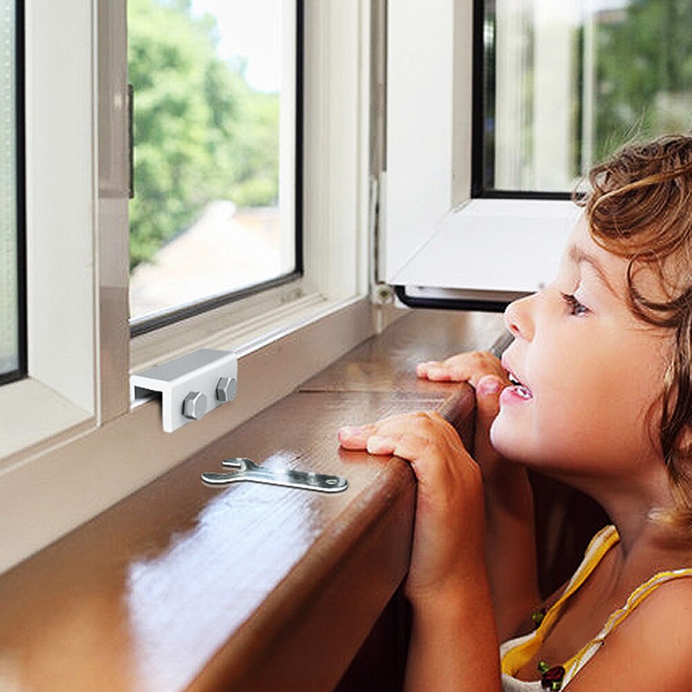 Sliding Sash Stopper Window Catch Security Translation Screen Lock Limiter Aluminium Door Child Safety Sliding Window Locks