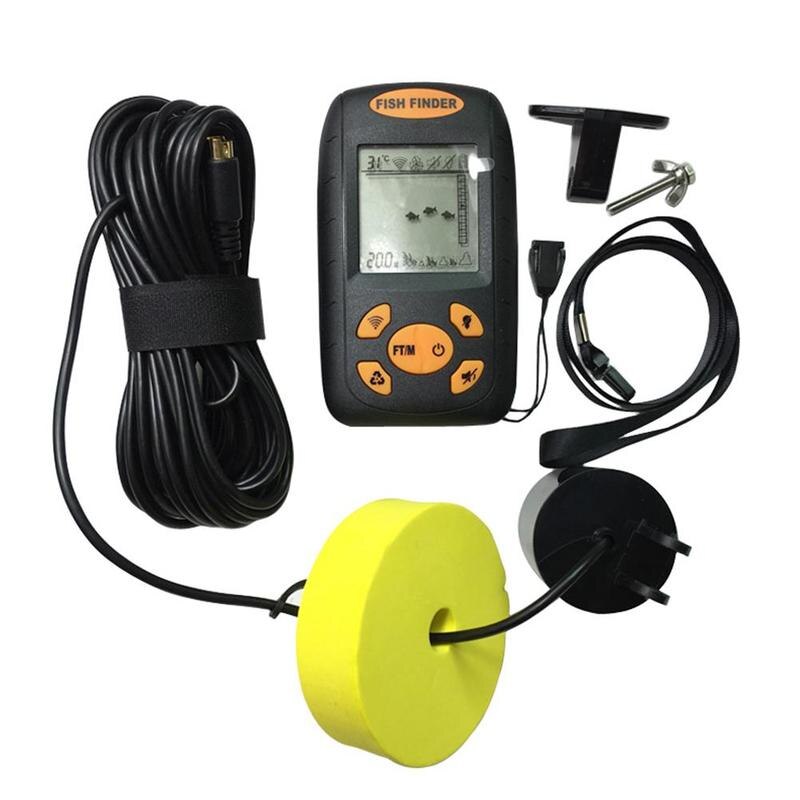 Ecoscandaglio Portatile Per Pesca - Sonar Con Sensore, Profondità 100m, Display Colorato