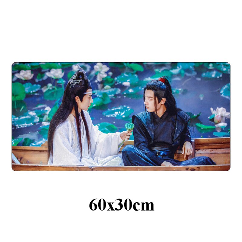 DIY Custom The Untamed Mouse pad Xiao Zhan Wang yibo Large Gaming Mousepad Locking Edge 60x30cm Cool Durable Computer Desk Mat: Light Green