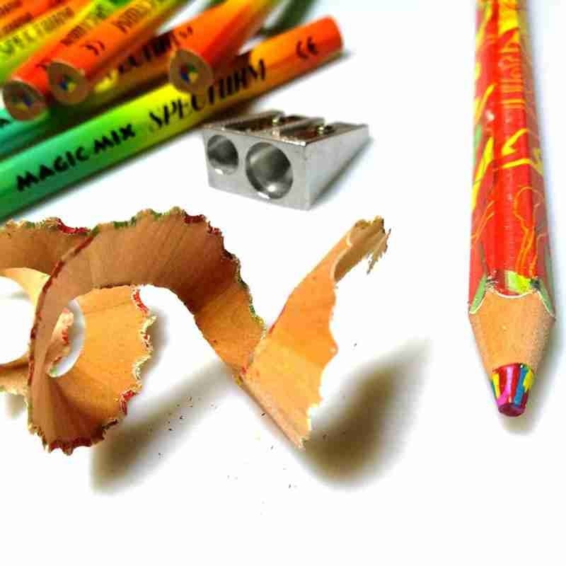 4pcs/pack Colored Hexagonal Rainbow Pencil Crayons Supplies For Painting Colored Graffiti Pencil Set Drawing Stationery