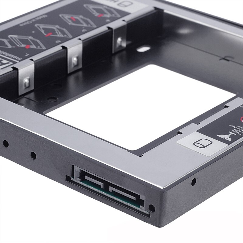 Bahía de unidad de disco duro Universal 2,5 2ª unidad de disco duro SSD HD SATA de 9,5mm, Bahía de Caddy para disco duro para CD DVD Rom, Bahía óptica,