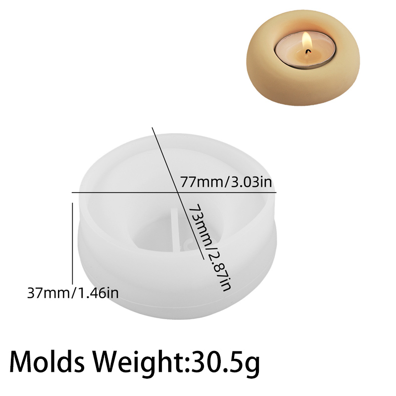Portavelas de burbujas redondas, molde de silicona para bricolaje, Irregular, fabricación de adornos, yeso, resina de hormigón, moldes para manualidades: Amarillo claro