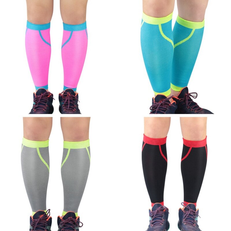1 pièces sport Compression jambe manches antidérapant Football basket-ball veau soutien protecteur chaussettes en cours d'exécution protège-tibia soulagement de la douleur