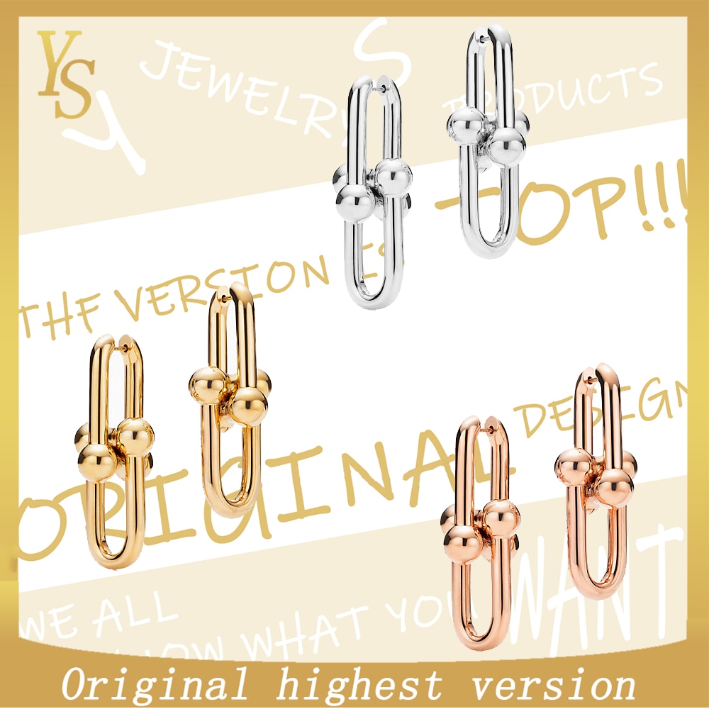 YS boucles d'oreilles titane acier matériel Premium édition Original TIF lien boucles d'oreilles