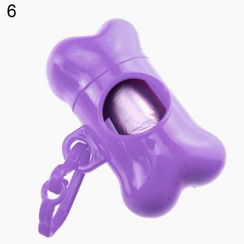 XC PortablePet Dog Bone Shape Garbage Waste Clean-Up Bag Dispenser Box Carrier Dog Supplies Pet Products: Purple 