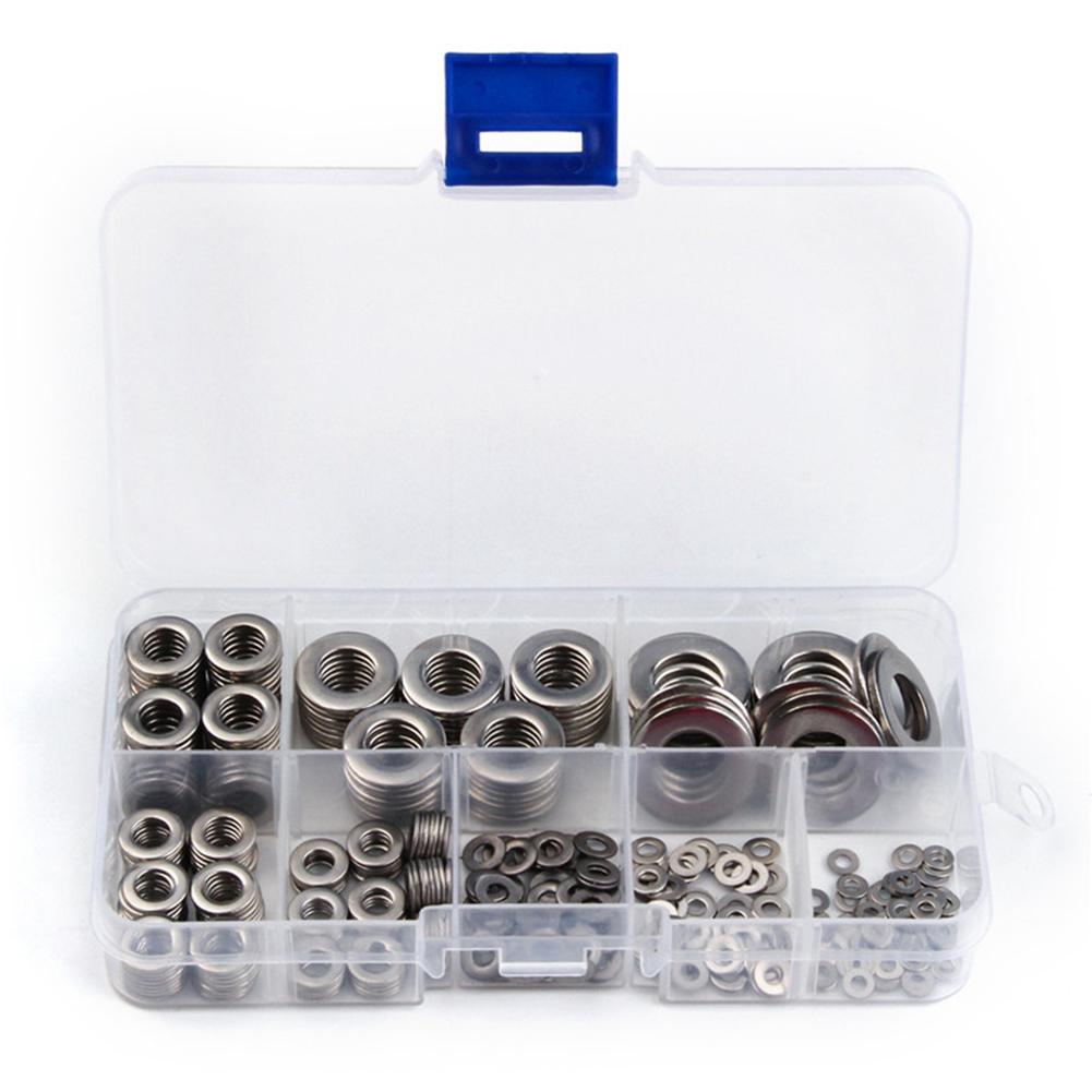 360 stuks vlakke ringen roestvrij staal 8 maten duurzame ringen pakking assortimentset