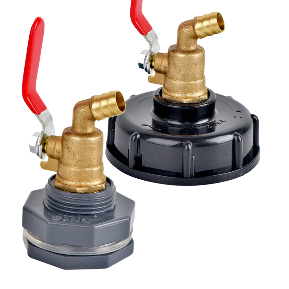 IBC Tank Brass Tap Adapter S60X6 Thread 10mm Garden Hose Connect Faucet Tank 1000 Liter IBC Tank Valve Fitting
