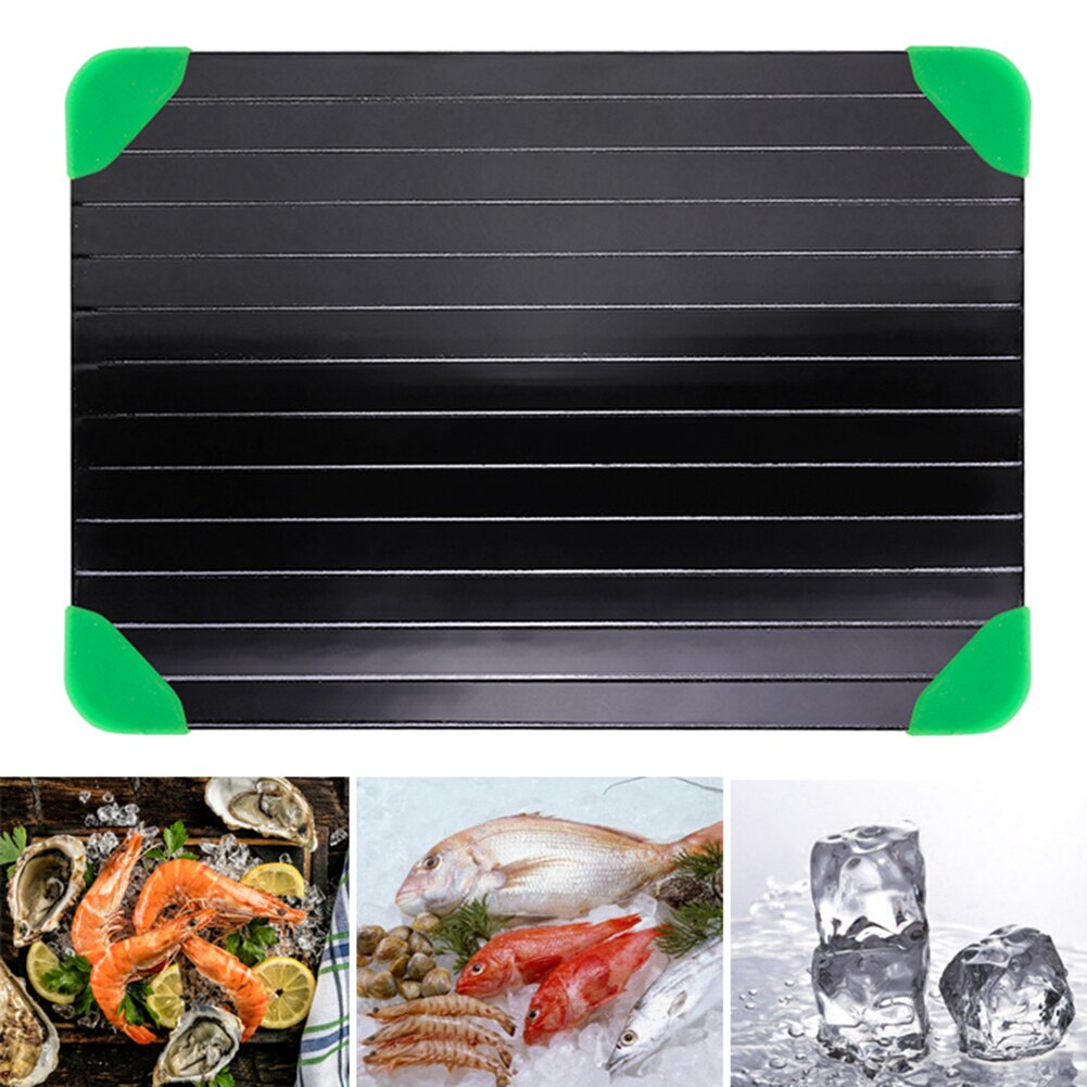 Aluminium Ontdooien Trays Praktische Quick Ontdooien Lade Non-stick Vlees Fruit Quick Ontdooien Plaat Keuken Gadgets