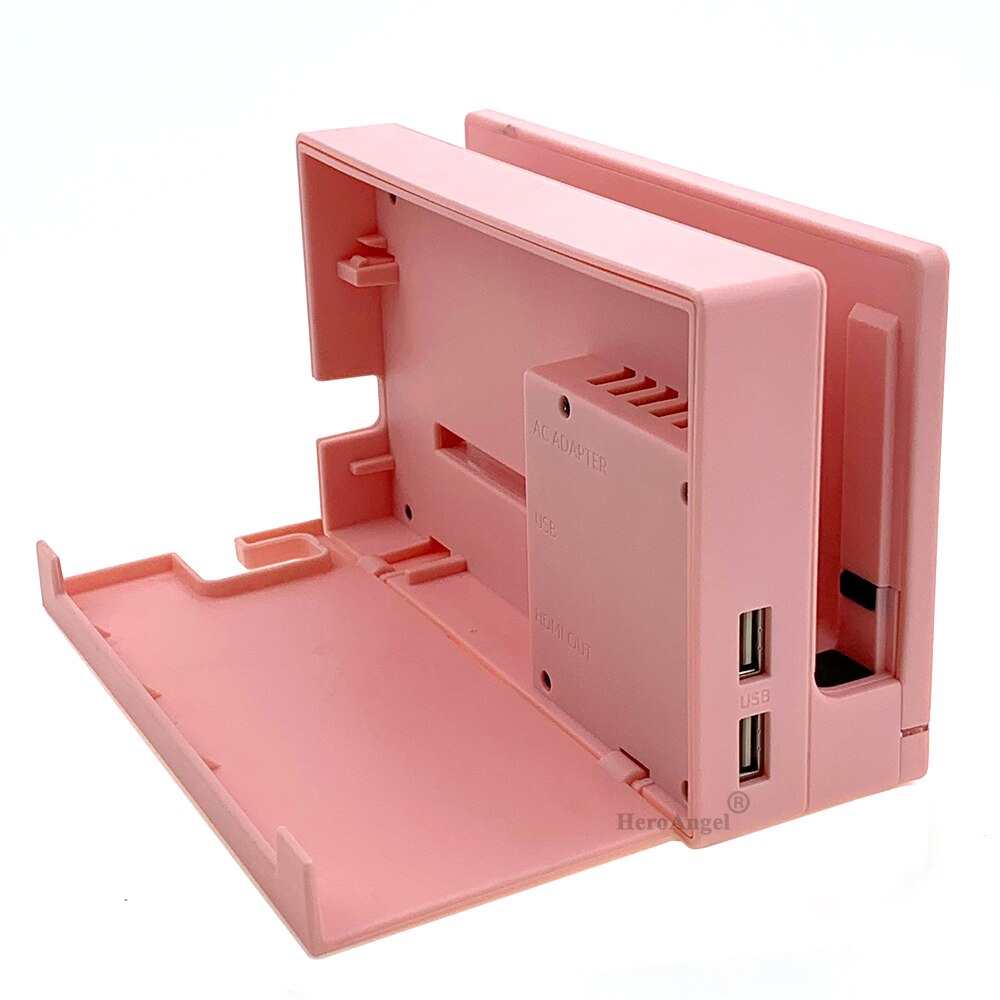 Pink for NS Switch Charging Dock HDMI-compatible TV Dock Charger Station Stand for Nintend Switch AC Adapter