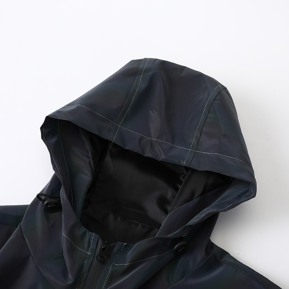 Männer Reflektierende Jacke Farbverlauf Bunte Hüfte-hüpfen Streetwear Nacht Ich bin Freien Mit Kapuze Winddicht Mäntel tanzen Skateboard Kleidung