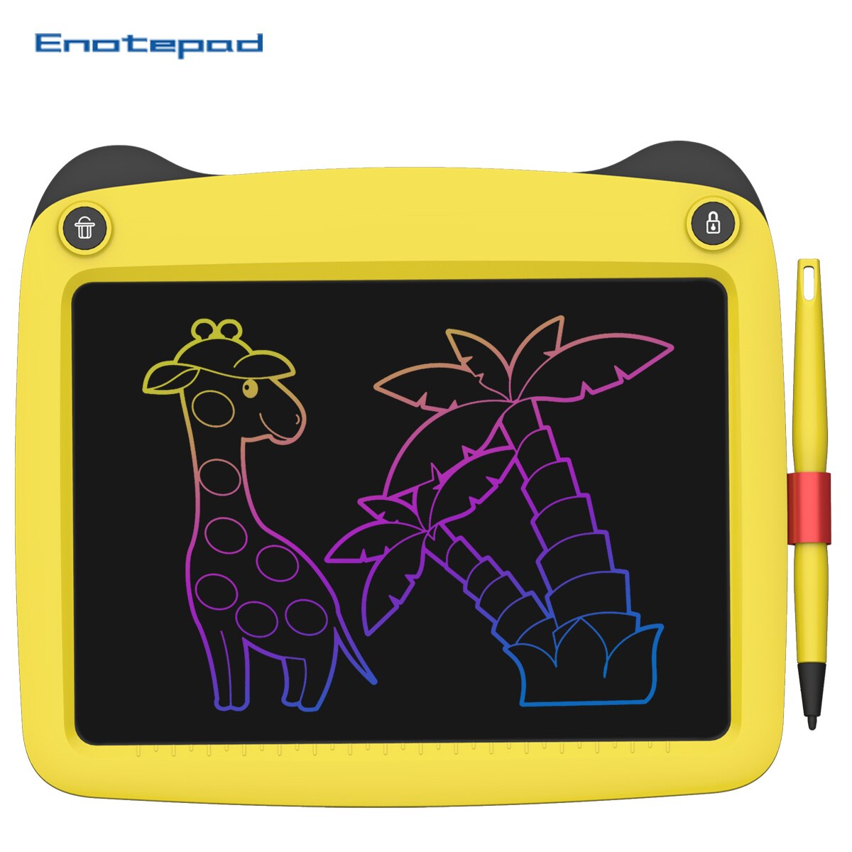 Enotepad 9 Inch Lcd Writing Tablet Drawing Tablet eyes protection ink-free and dust-free writing tablet lcd drawing tablet: EP0109C-YL-1PCS