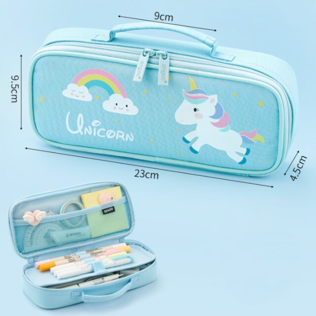 Estuche escolar Kawaii con mango y bolígrafo de gran capacidad para niñas y niños, Kit de papelería, 1 unidad: 2