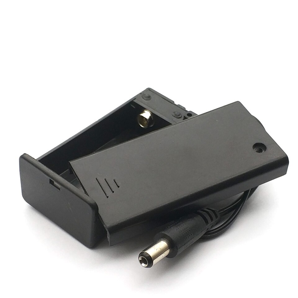 9V Battery Holder 9V Battery Box Universal 9V battery Case With Switch Open Cover With DC 2.1*5.5 Plug Cable