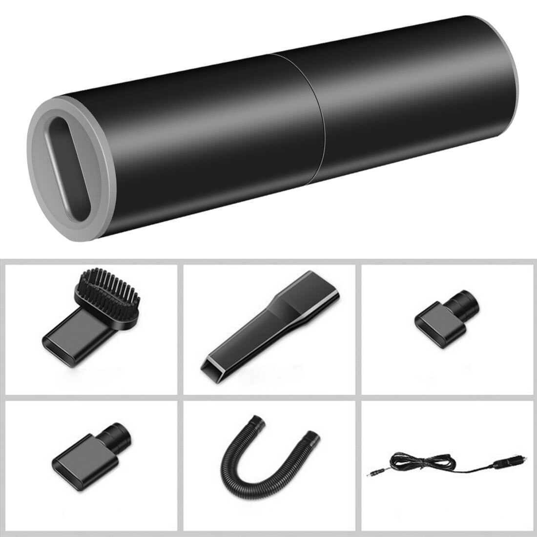 Mini 7000PA 120W with Wire Rechargeable Car Vacuum Cleaner Portable Handheld Car Vacuum For Car Home Computer Cleaning: wired black