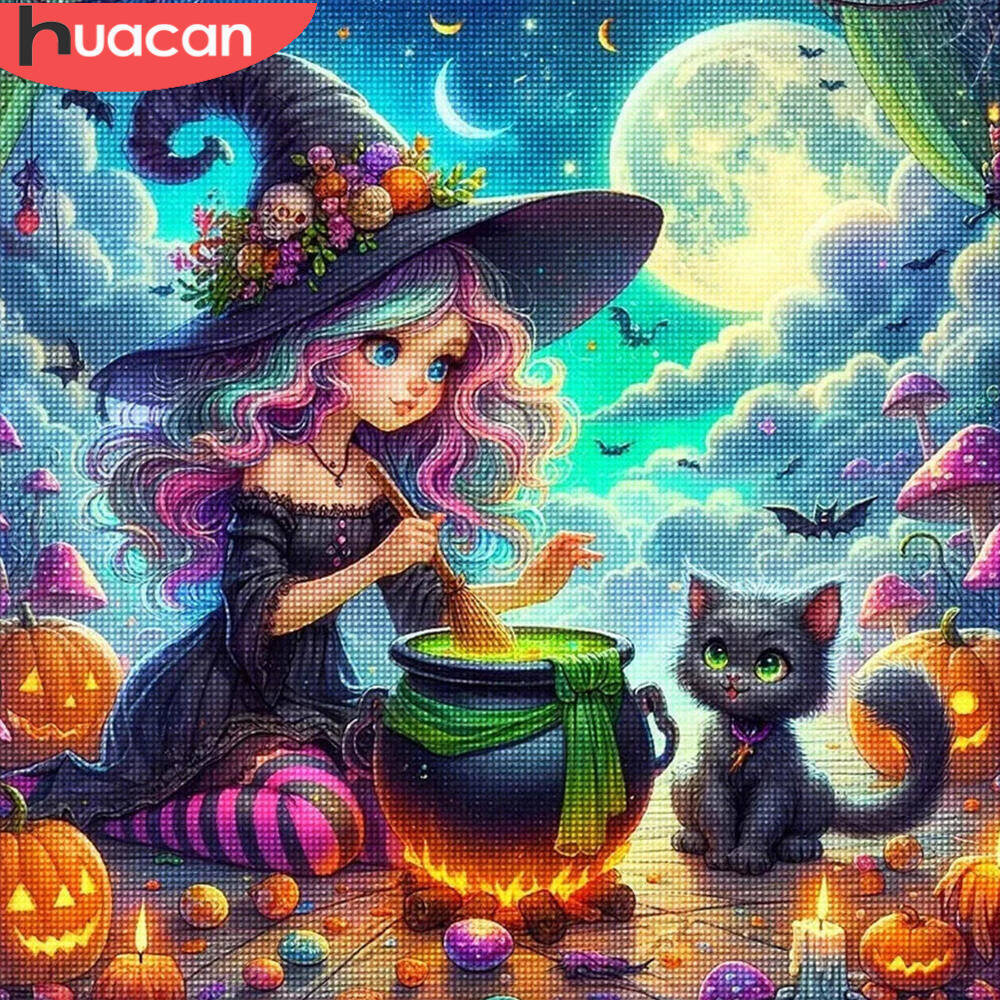 Huacan animal coruja pintura diamante quadrado completo broca redonda inverno neve cenário diamante mosaico decoração de casa