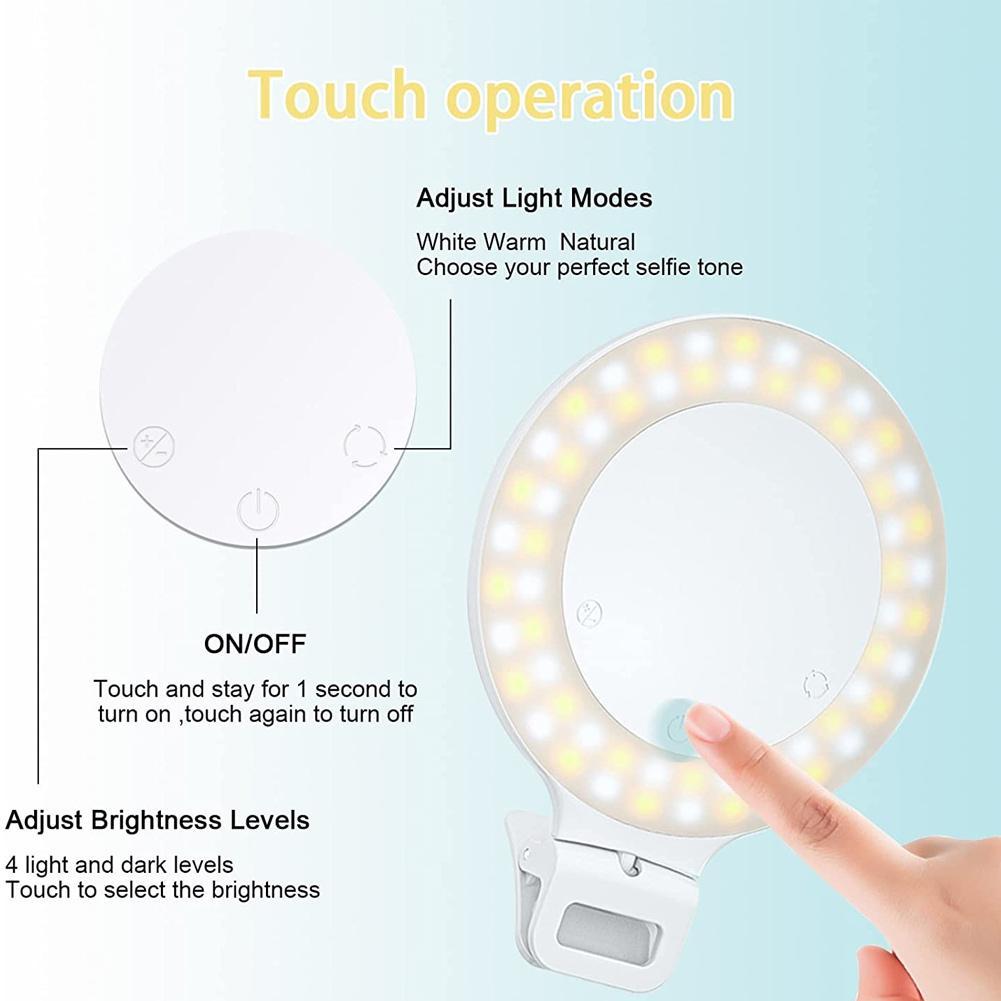 Selfie Ring Light USB Charge Mobile Phone Lens LED Selfie Lamp Ring For IPhone For Samsung Xiaomi Selfie Light All Cell Phones