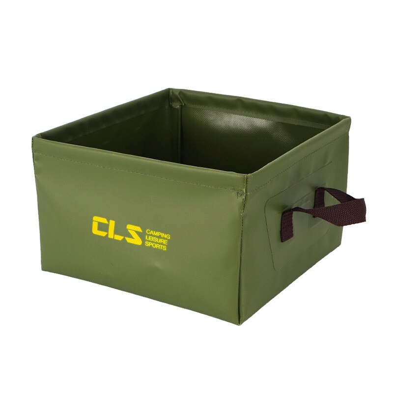 13 l, bolsa de cubo de agua portátil para Picnic, barbacoa, Camping, Cubo de lavabo para mochilero, pesca, viaje: green